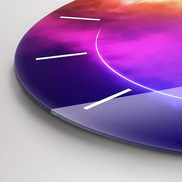 Wanduhr rund mit motiv 3D Rauch abstrakt