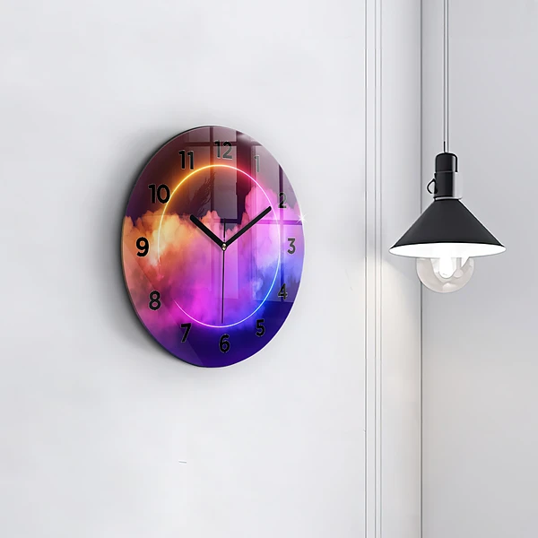 Wanduhr rund mit motiv 3D Rauch abstrakt