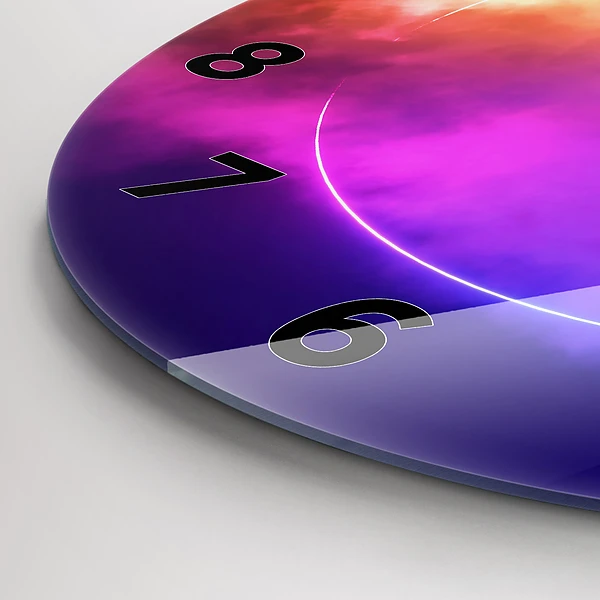 Wanduhr rund mit motiv 3D Rauch abstrakt