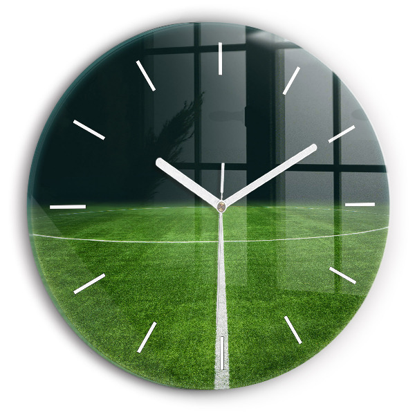 Wanduhr rund Fußballfeld