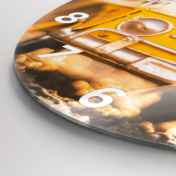 Wanduhr glas rund Auto im Urlaub