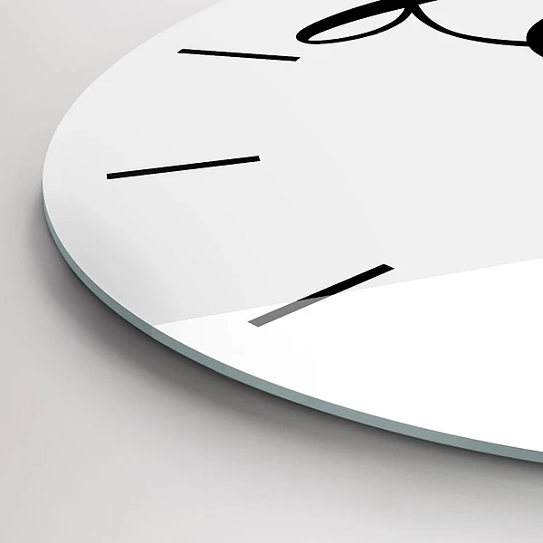 Wanduhr rund Familieninschrift