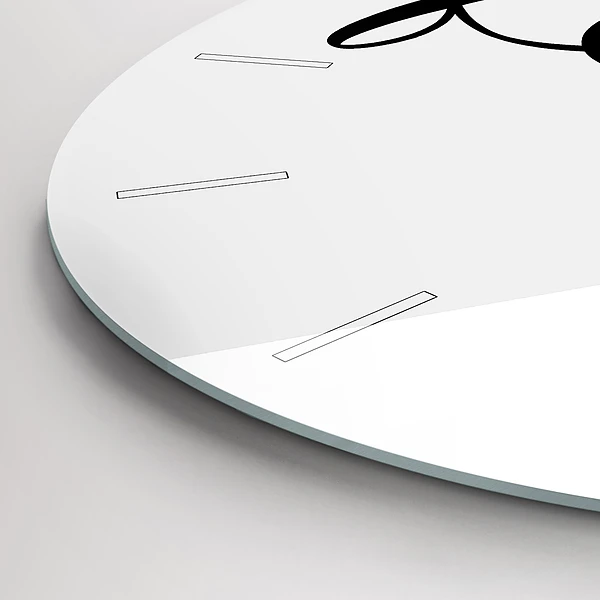 Wanduhr rund Familieninschrift