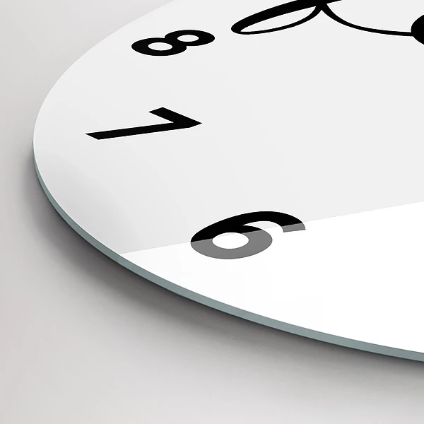 Wanduhr rund Familieninschrift