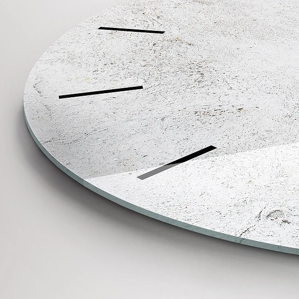 Wanduhr glas rund Minimalistische Oliven