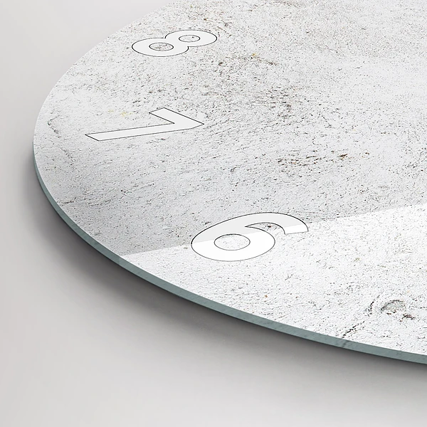 Wanduhr glas rund Minimalistische Oliven