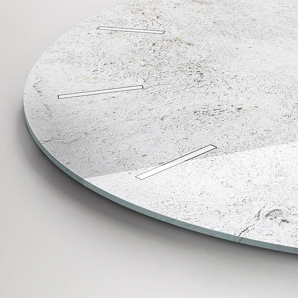 Wanduhr glas rund Minimalistische Oliven