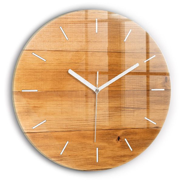 Wanduhr rund Hölzerne Bretter