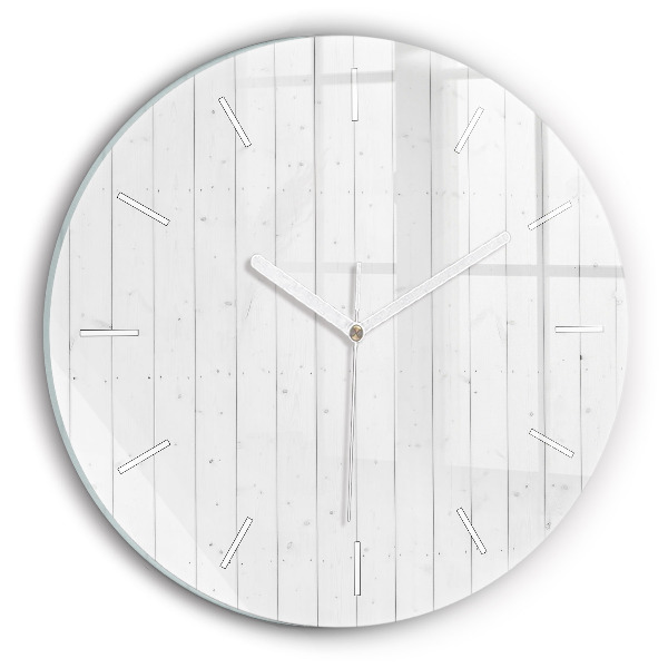 Wanduhr rund Holzplatten Muster