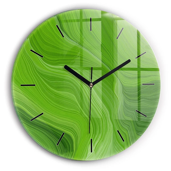 Wanduhr rund mit motiv Moderne Wellen