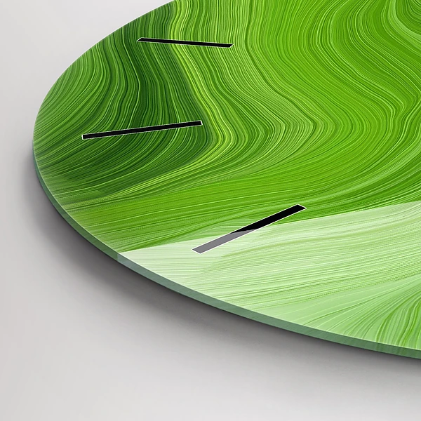 Wanduhr rund mit motiv Moderne Wellen