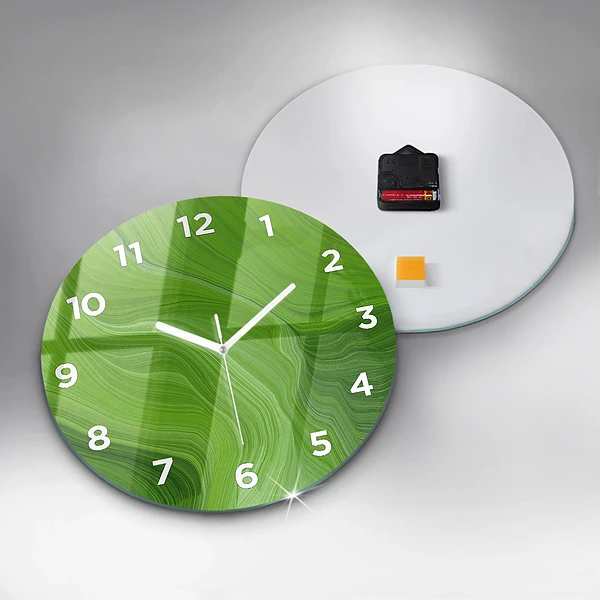 Wanduhr rund mit motiv Moderne Wellen