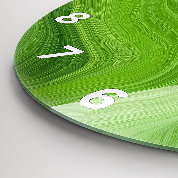 Wanduhr rund mit motiv Moderne Wellen