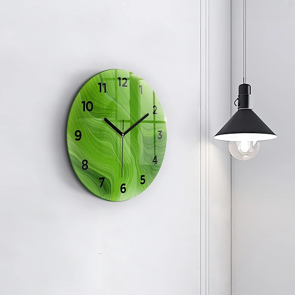 Wanduhr rund mit motiv Moderne Wellen