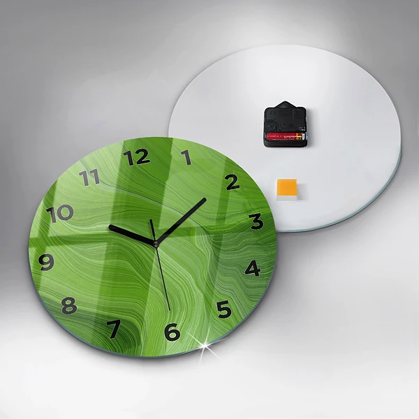 Wanduhr rund mit motiv Moderne Wellen