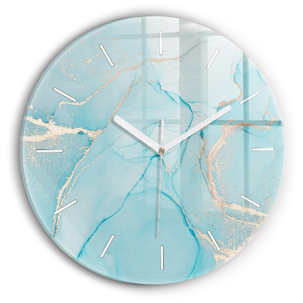 Wanduhr rund Dekorativer Marmor