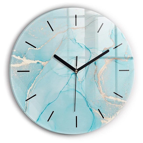 Wanduhr rund Dekorativer Marmor