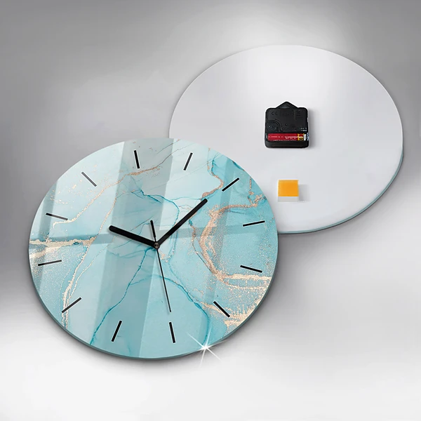 Wanduhr rund Dekorativer Marmor