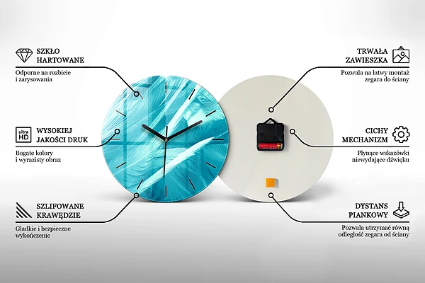 Wanduhr rund Dekorativer Marmor