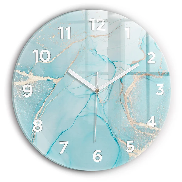 Wanduhr rund Dekorativer Marmor