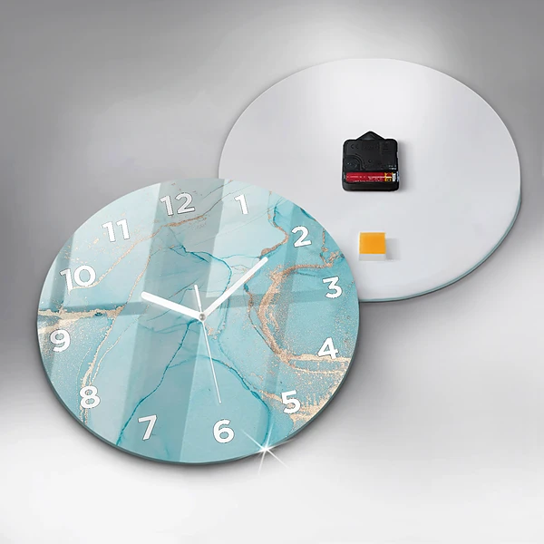 Wanduhr rund Dekorativer Marmor