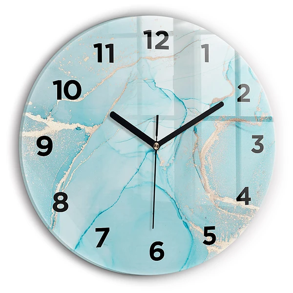 Wanduhr rund Dekorativer Marmor