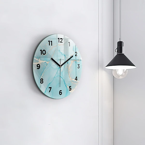 Wanduhr rund Dekorativer Marmor
