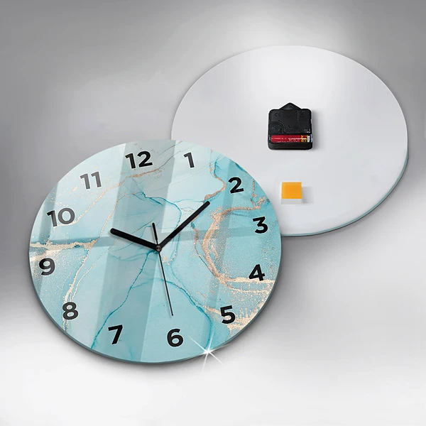 Wanduhr rund Dekorativer Marmor