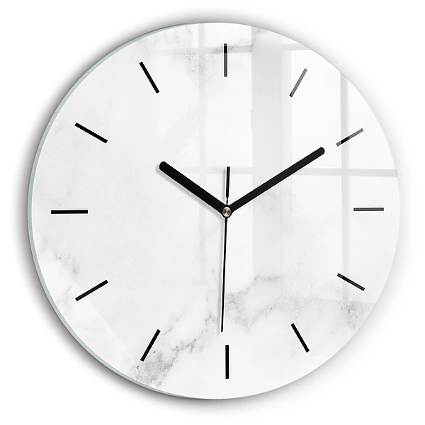 Wanduhr rund mit motiv Marmor