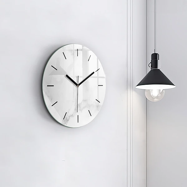 Wanduhr rund mit motiv Marmor