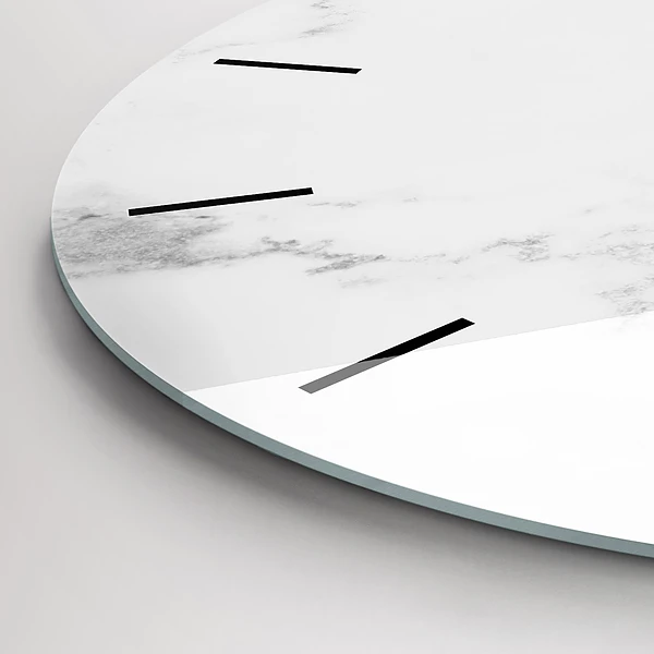 Wanduhr rund mit motiv Marmor