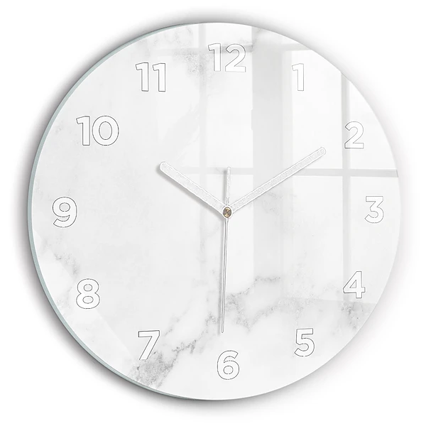 Wanduhr rund mit motiv Marmor