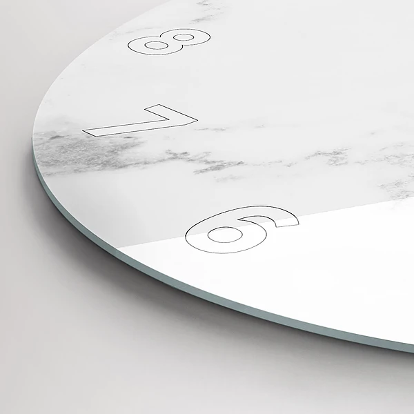 Wanduhr rund mit motiv Marmor