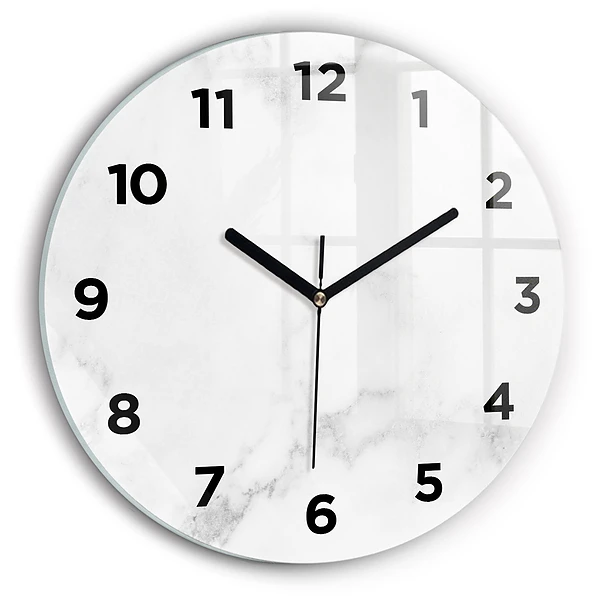Wanduhr rund mit motiv Marmor