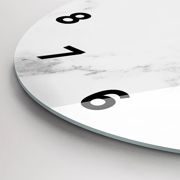 Wanduhr rund mit motiv Marmor