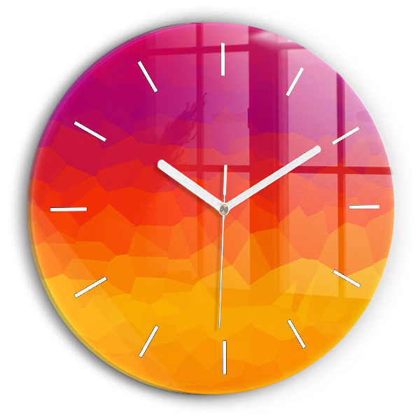 Wanduhr rund mit motiv Sonnenaufgang