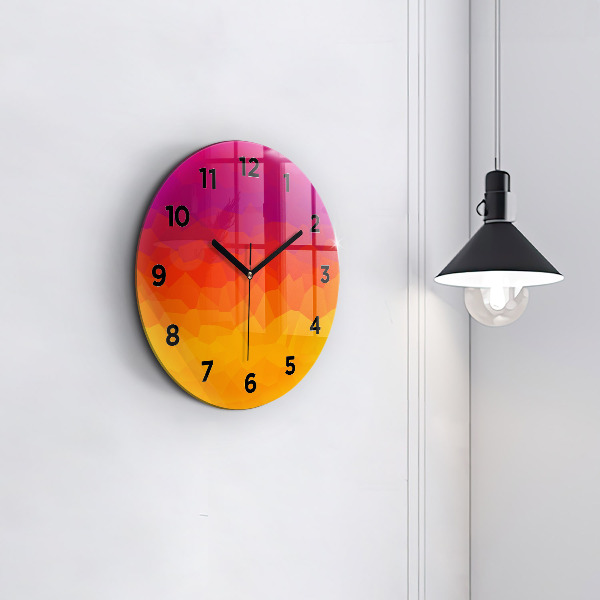 Wanduhr rund mit motiv Sonnenaufgang
