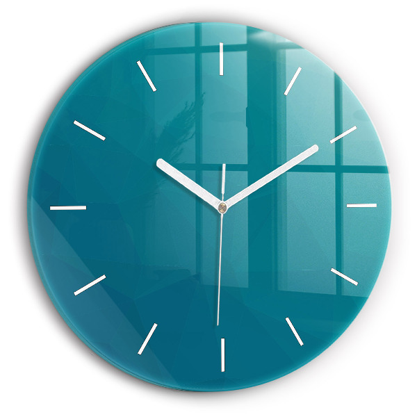 Wanduhr glas rund Marine Abstraktion