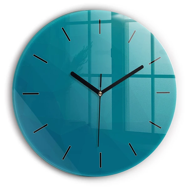 Wanduhr glas rund Marine Abstraktion