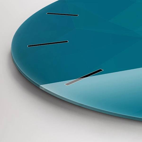 Wanduhr glas rund Marine Abstraktion
