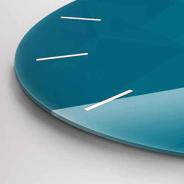 Wanduhr glas rund Marine Abstraktion
