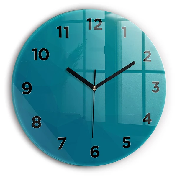 Wanduhr glas rund Marine Abstraktion