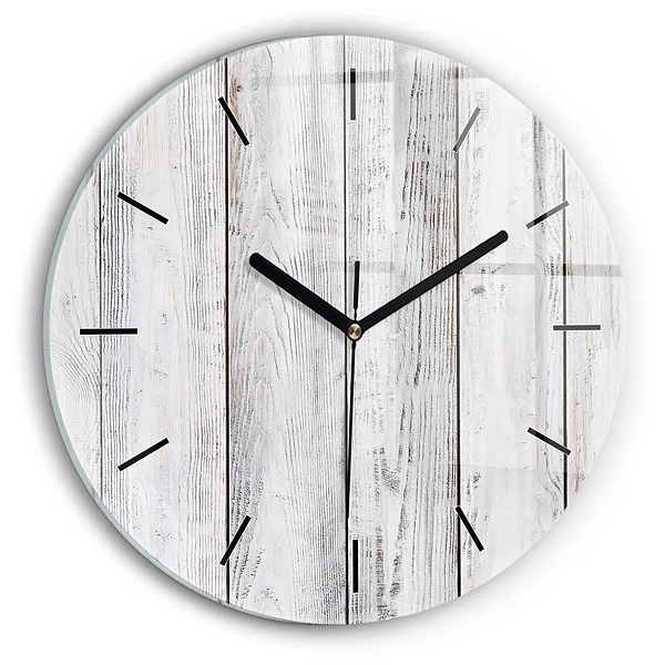 Wanduhr rund Bemalte Bretter