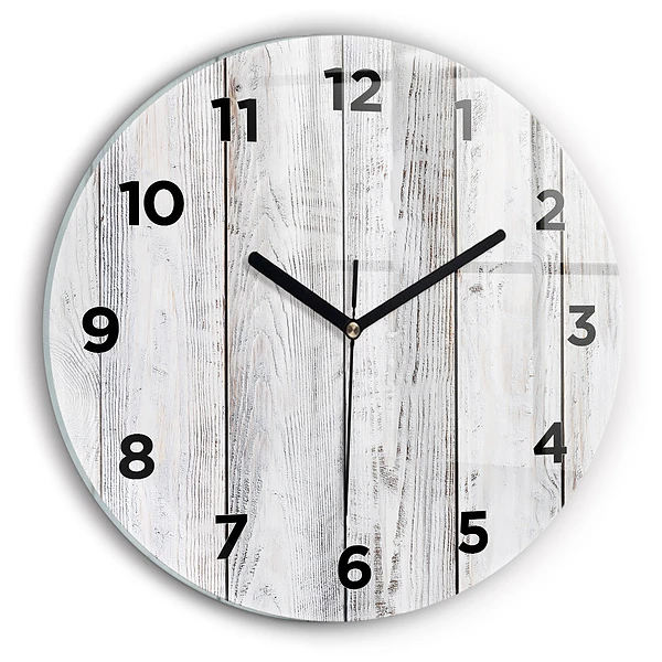 Wanduhr rund Bemalte Bretter
