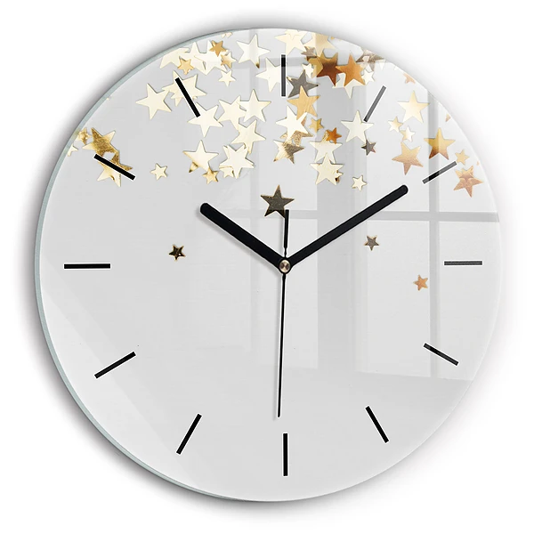 Wanduhr rund Sterne
