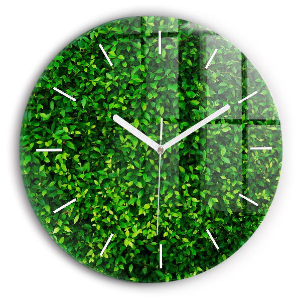 Wanduhr rund mit motiv Heckenblätter