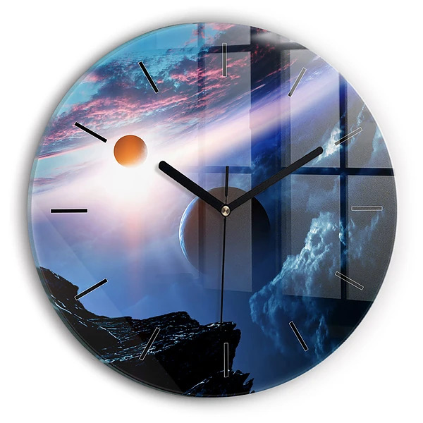 Wanduhr rund Große Galaxie