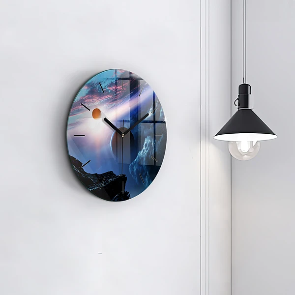 Wanduhr rund Große Galaxie