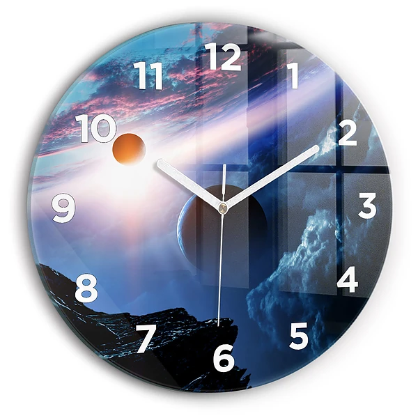 Wanduhr rund Große Galaxie