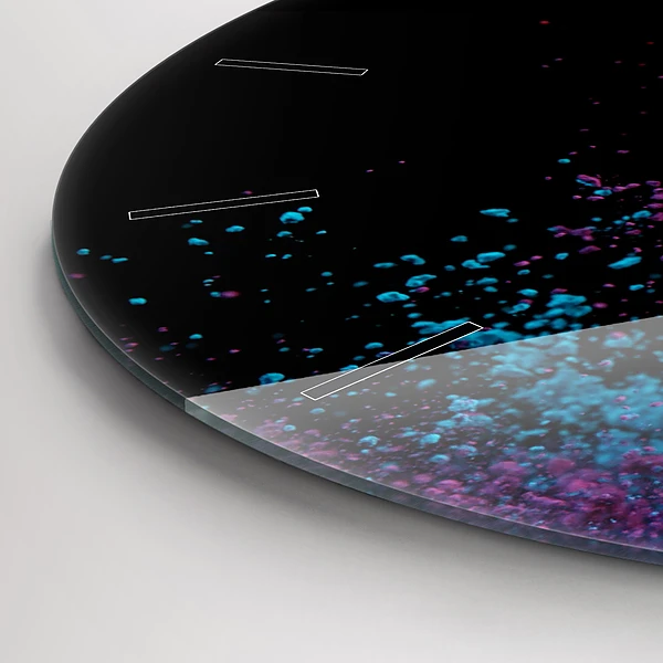 Wanduhr rund mit motiv Eine Explosion von Farben